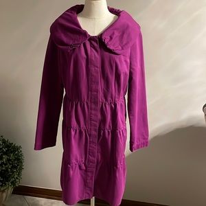 Xhilaration Women’s Cotton Fashion Coat statement collar size XL magenta color